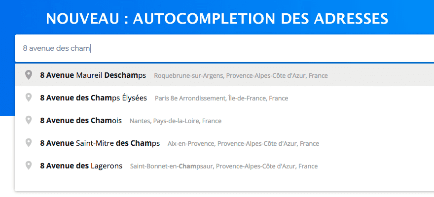 Plus de conversion grâce à l'autocomplétion des adresses postales
