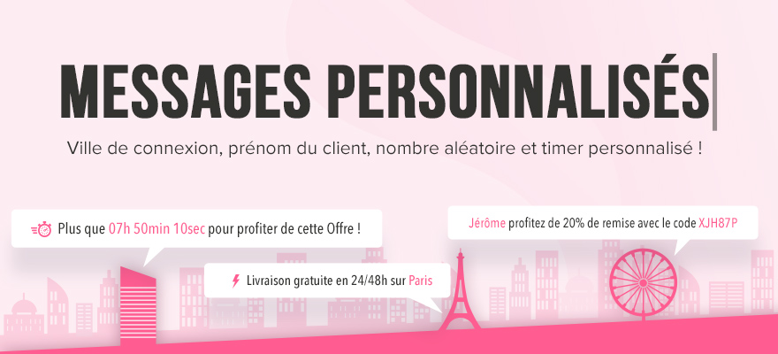 Utilisez les messages personnalisés pour optimiser vos ventes