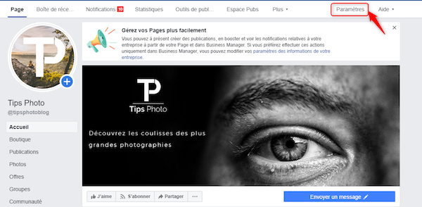 parametre-page-facebook