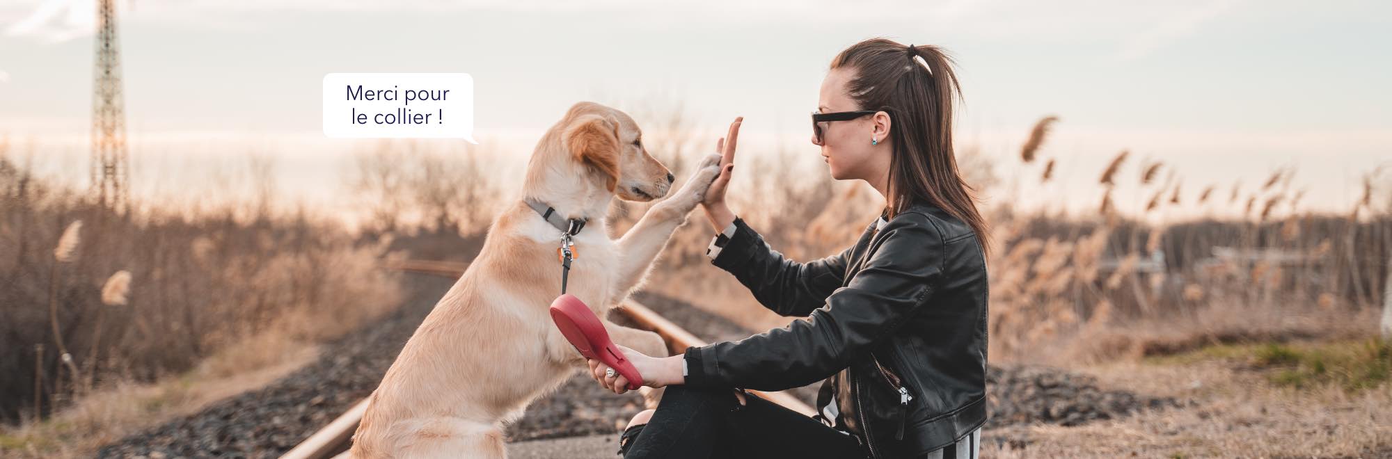 femme chien