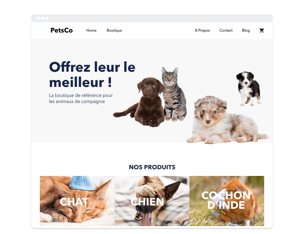 site vendre produit animaux