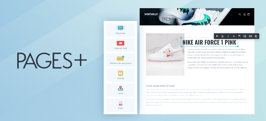 Pages+ : Créez des pages avec un design unique sur votre site e-commerce