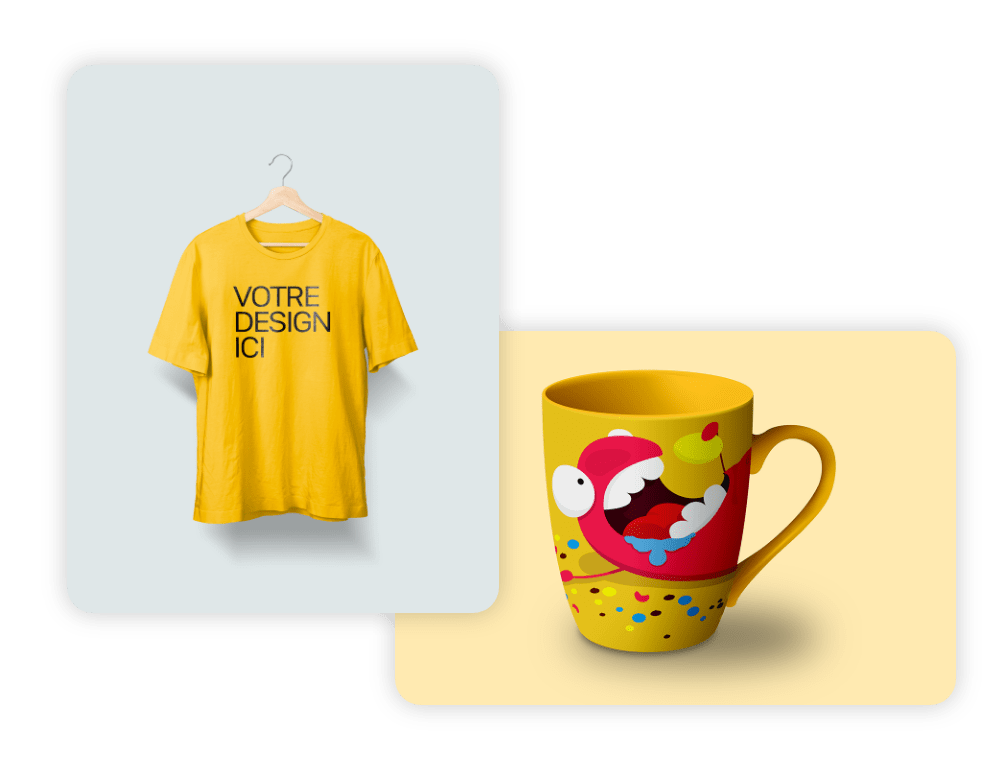 produit personnalise mug teeshirt