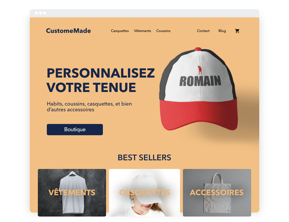 site objet personnalise