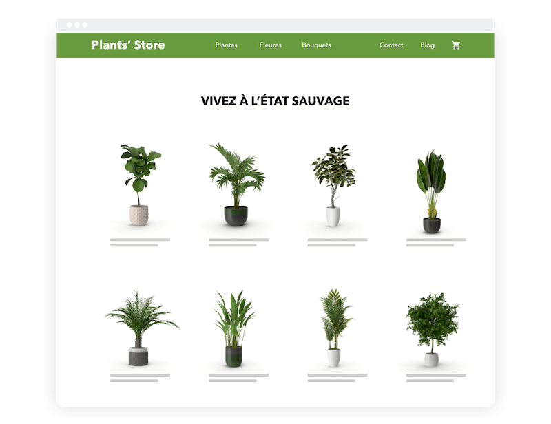 vendre ligne plantes