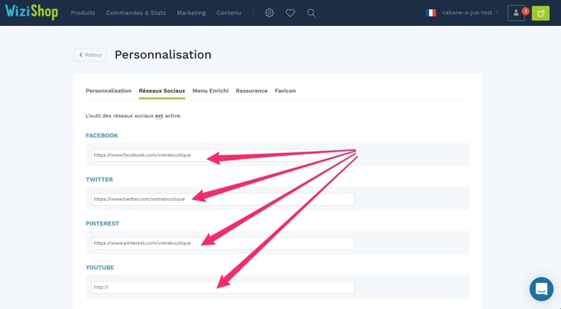 configuration-reseaux-sociaux