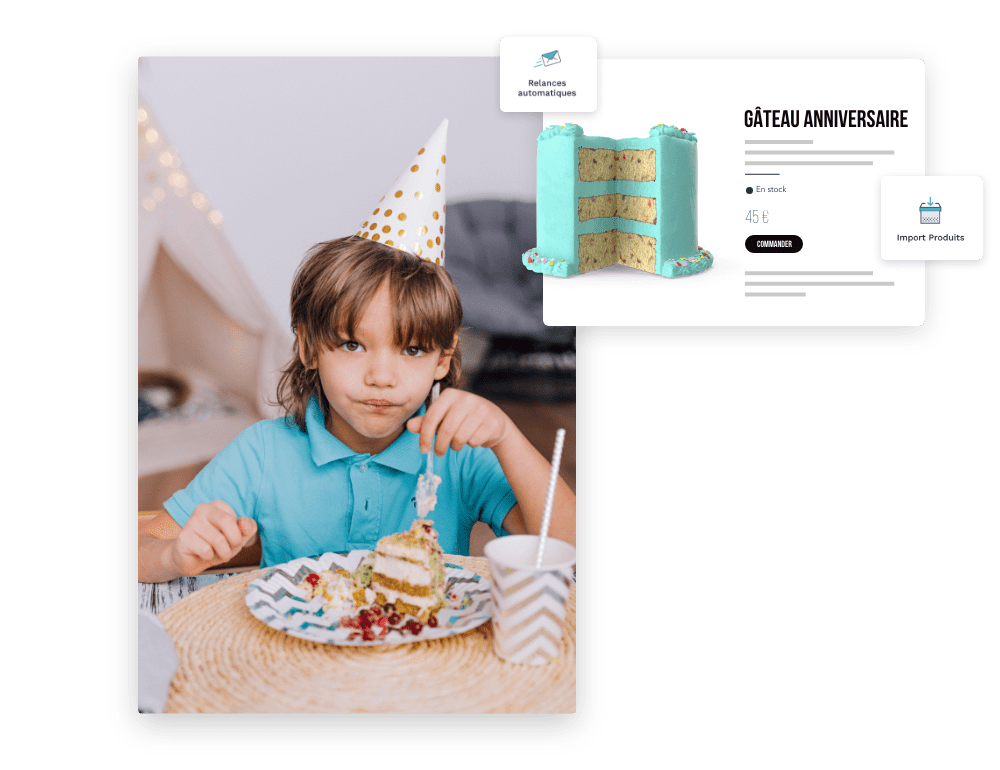 vente gateau internet