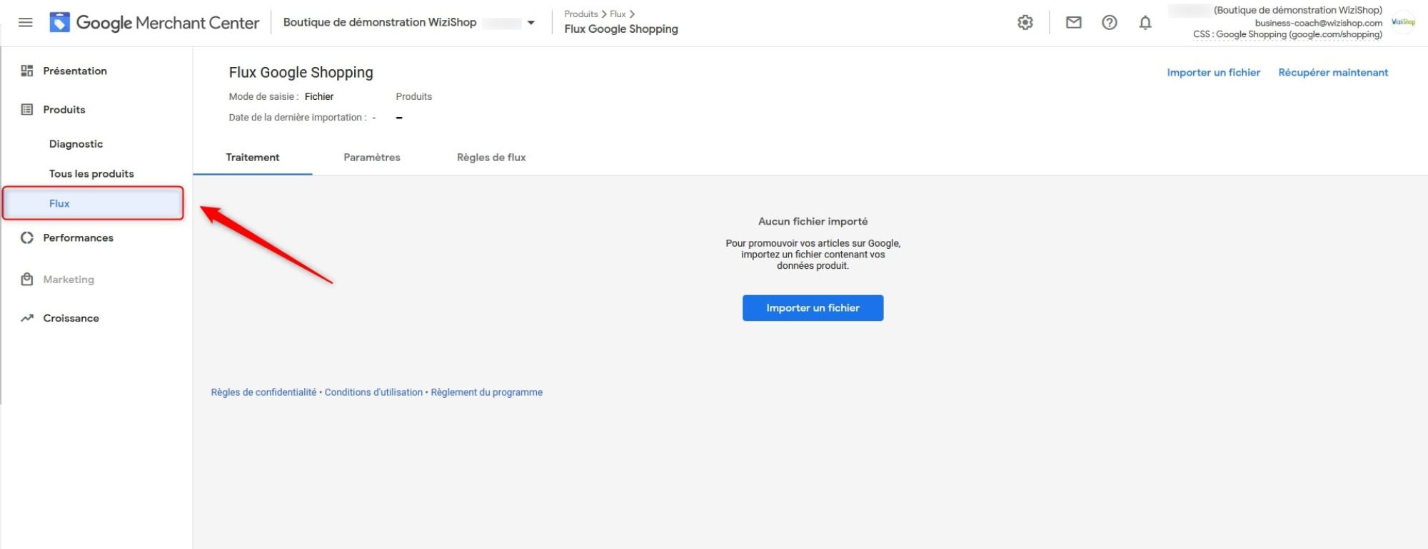 flux google shopping