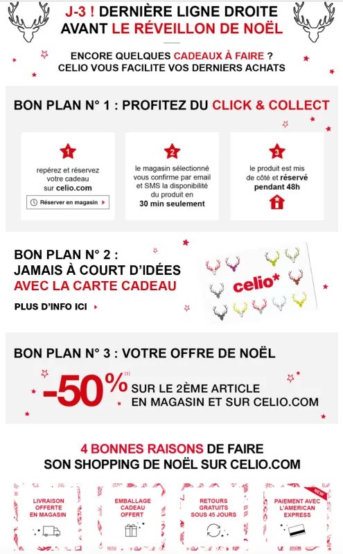  Carte cadeau  - Email - Symbôles de Noël