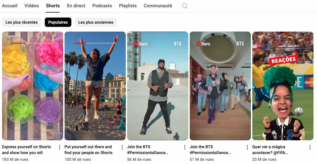 shorts-youtube-liste