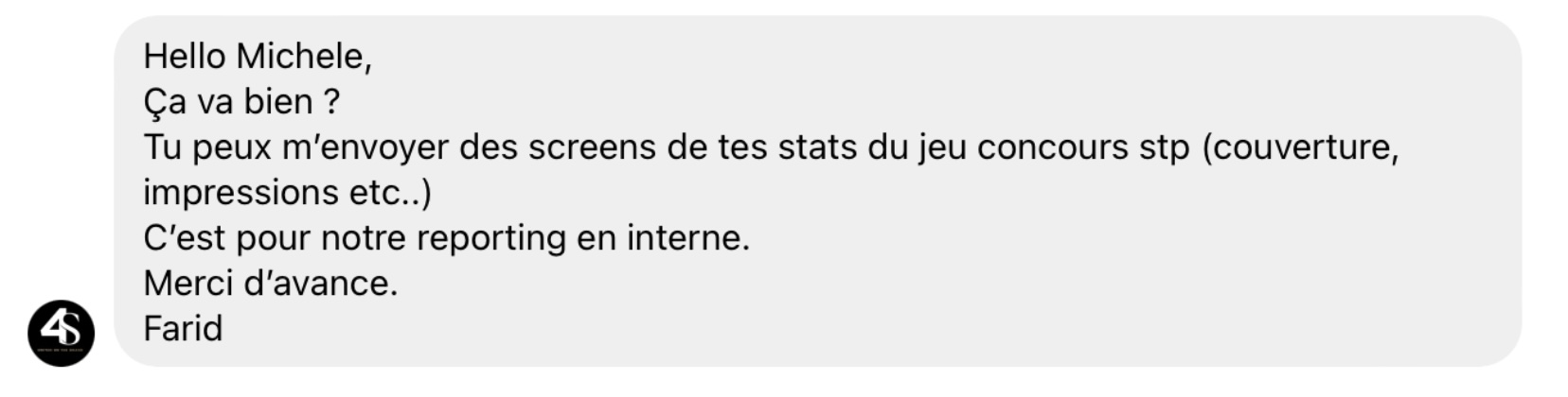 message-post-evenement