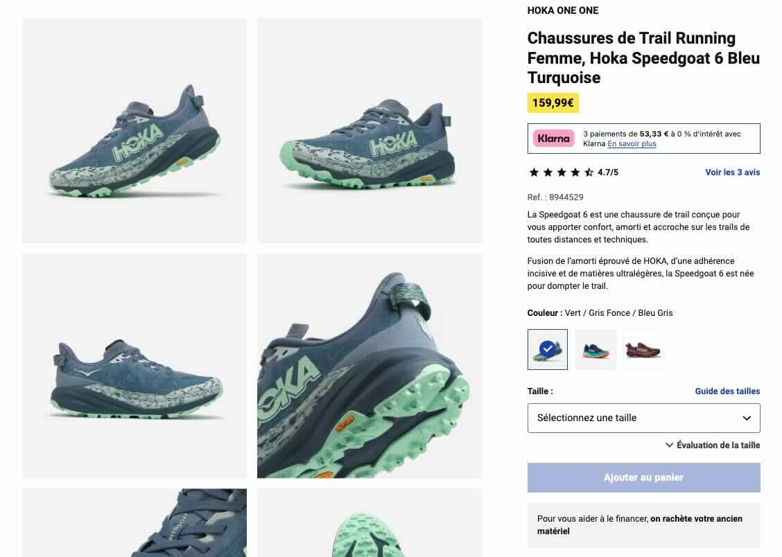 decathlon fiche produit