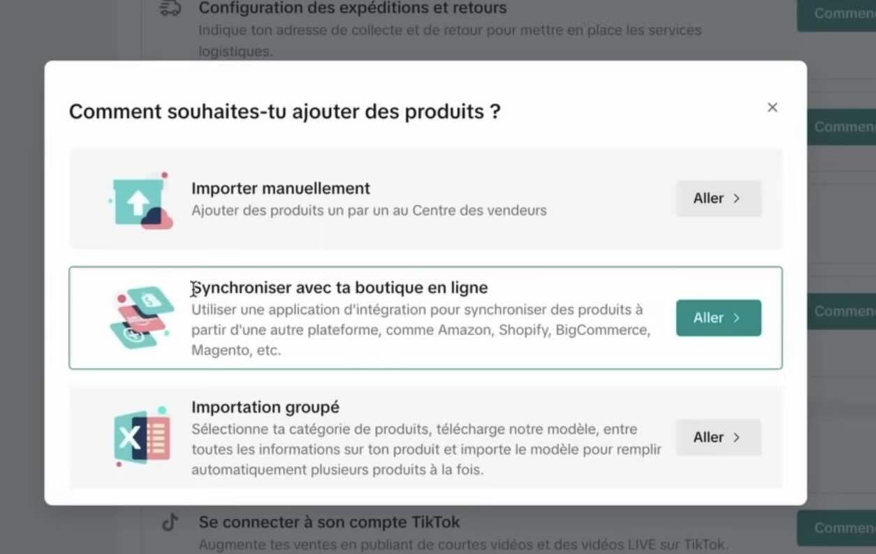 ajout produits seller center