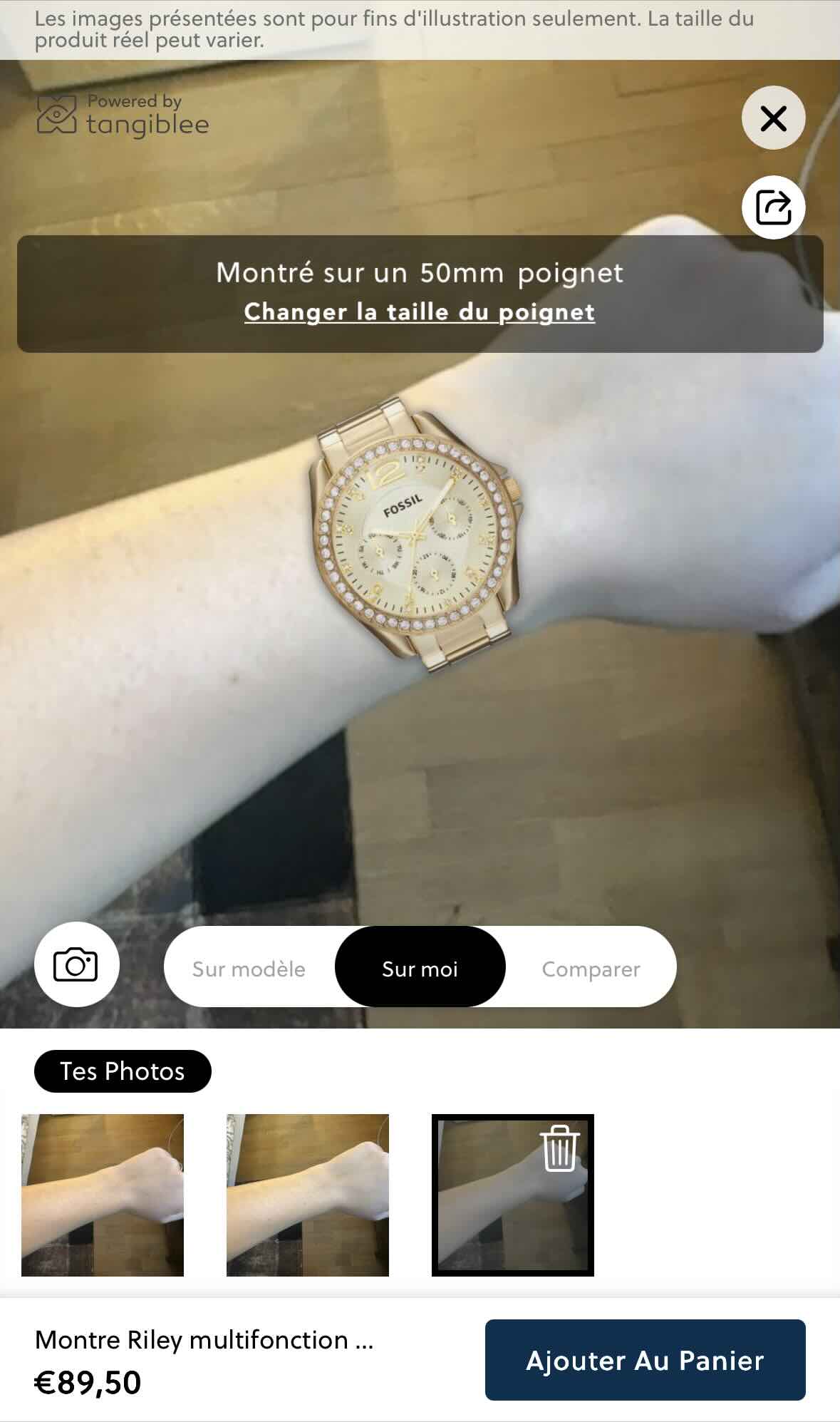 fossil virtual try on