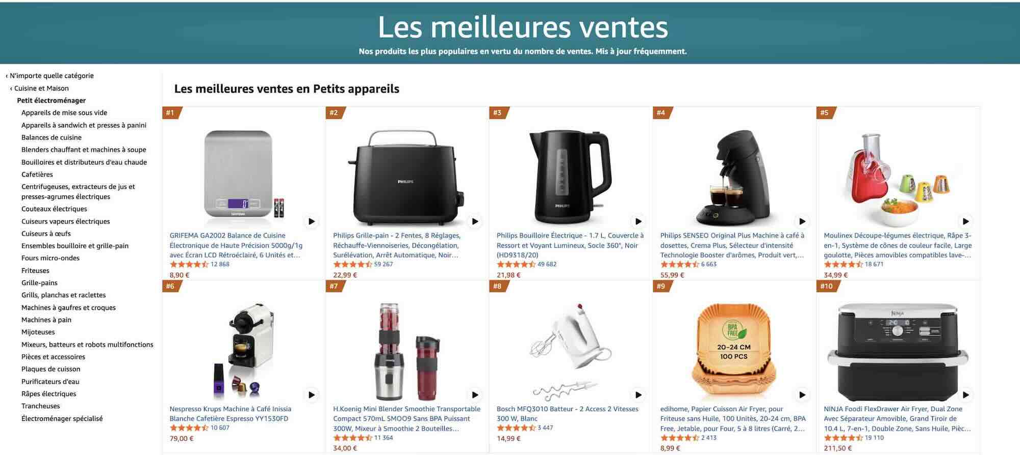 meilleures ventes amazon
