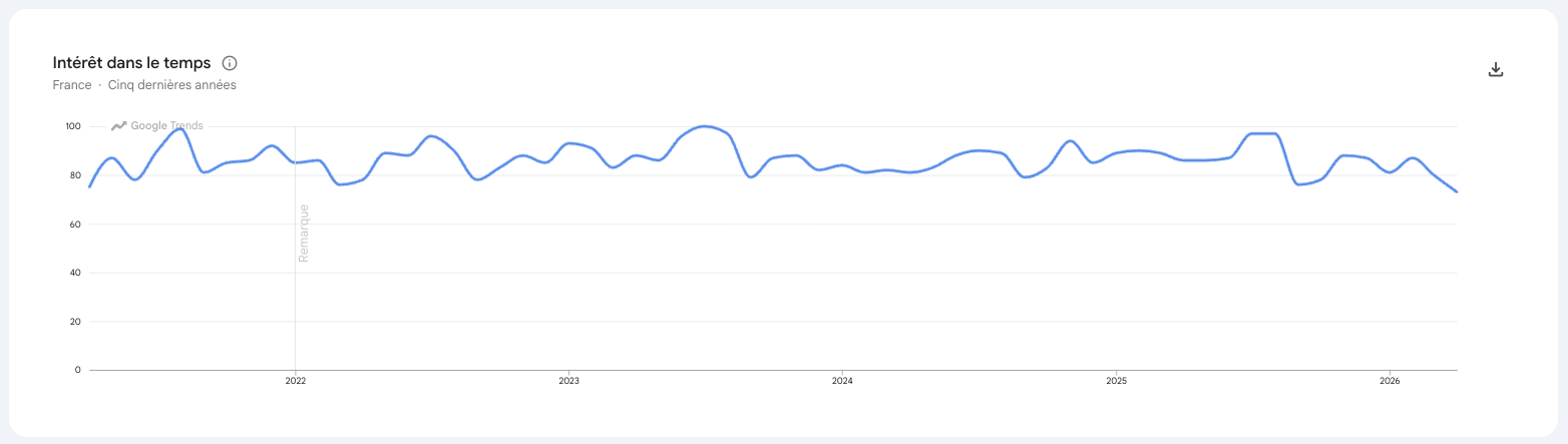 camera surveillance google trends