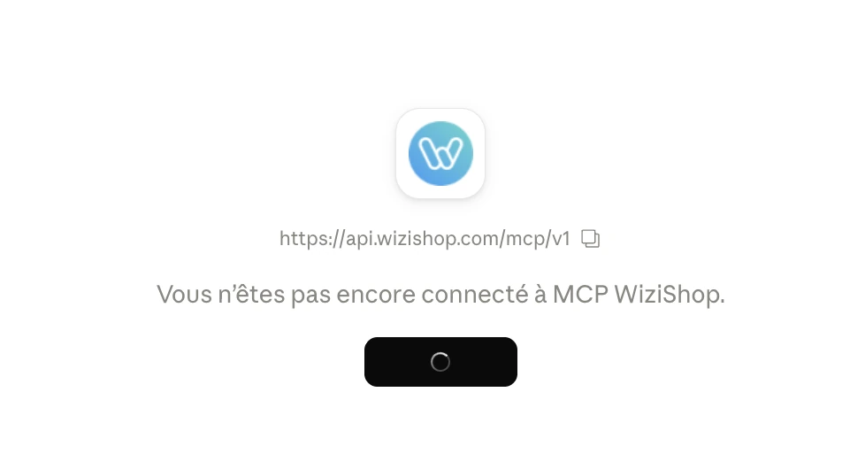 Connexion du connecteur MCP WiziShop dans Claude