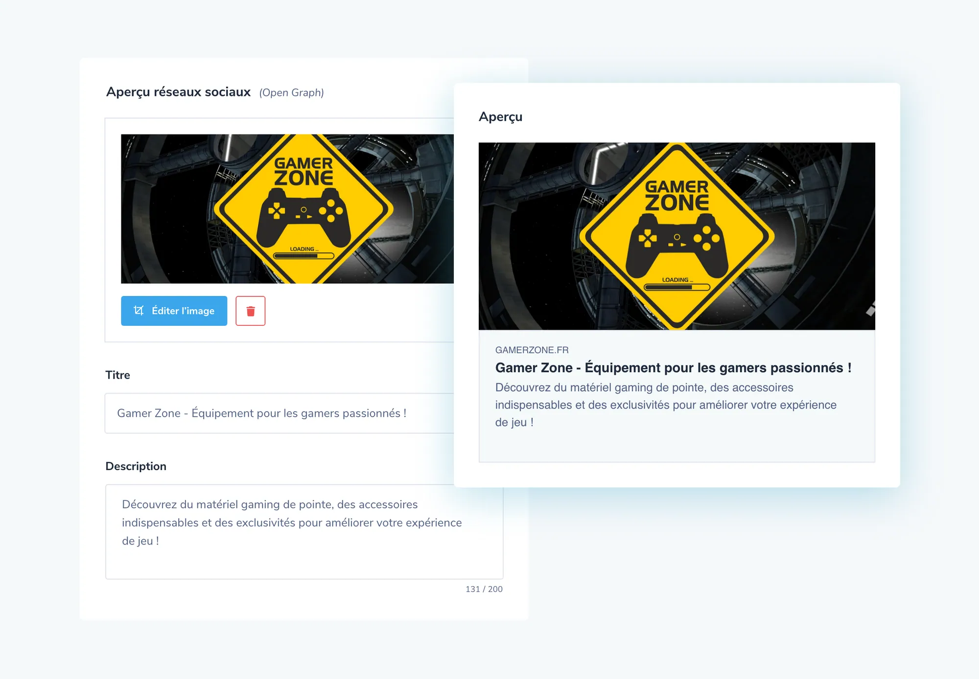 Open Graph dans l’administration WiziShop