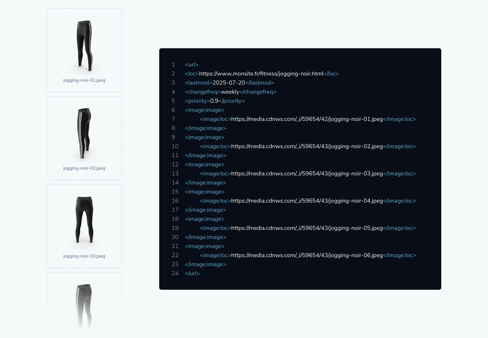 Sitemap images dans l’administration WiziShop