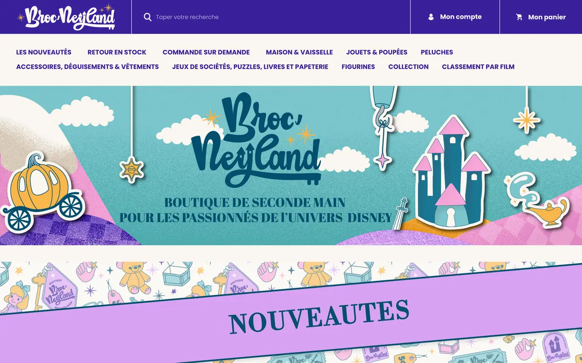 Page d'accueil de la boutique Broc'Neyland
